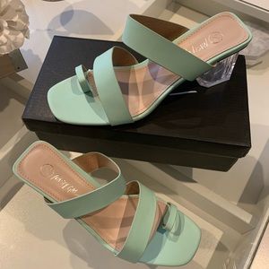 Nasty Gal Mint Mules (Narrow Fit)